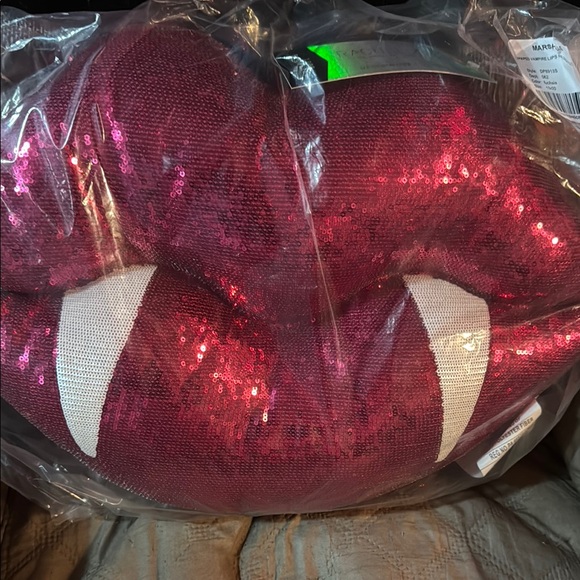 Rachel Zoe vampire fangs pillow